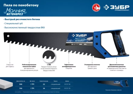 Ножовки по пенобетону БЕТОНОРЕЗ серия ПРОФЕССИОНАЛ купить в Кургане