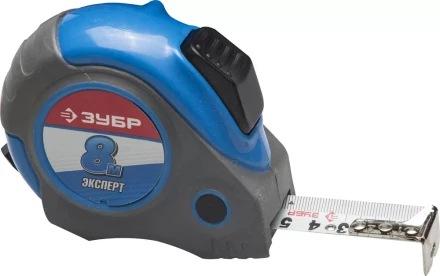Рулетка ЗУБР "ЭКСПЕРТ", двухкомпонентный корпус, автостоп, 8м/25мм 34057-08-25_z02 купить в Кургане