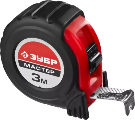 Рулетка ЗУБР &quot;МАСТЕР&quot;, обрезиненный корпус, на карточке, 3м/16мм 34055-03-16_z02 купить в Кургане