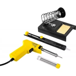 Набор для паяльных работ STAYER "PROFI" PROTerm, 55315-70-H4 паяльник 55307 + подставка + припой + шприц, 60 Вт 55315-70-H4