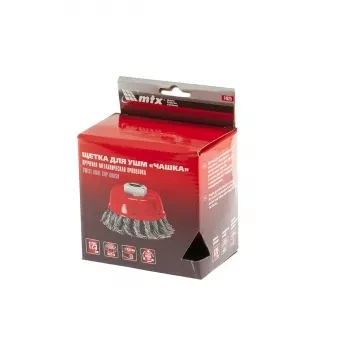 Щетка для УШМ, 125 мм, М14, &quot;чашка&quot;, крученая проволока 0,8 мм  MTX 74625 купить в Кургане