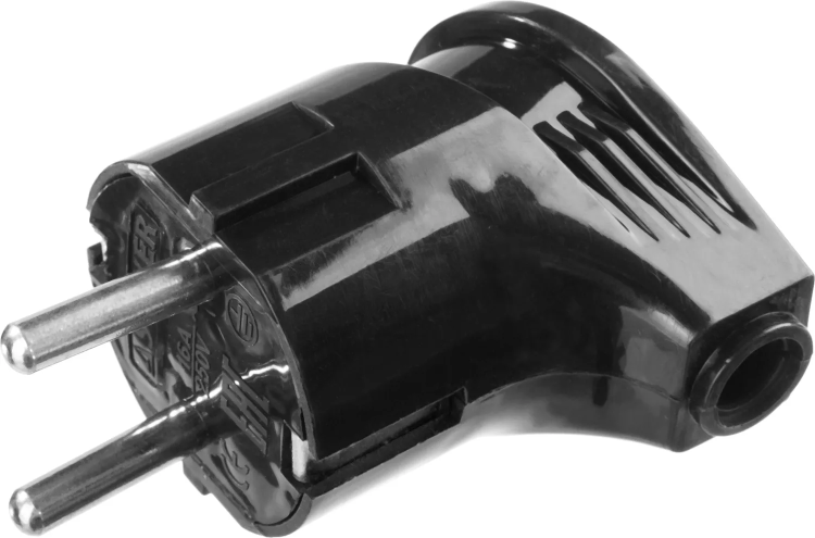 Вилка MAXElectro электрическая, 16А/220В, угловая, с заземлением, черная, STAYER 55161-B купить в Кургане