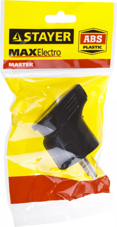 Вилка MAXElectro электрическая, 16А/220В, угловая, с заземлением, черная, STAYER 55161-B купить в Кургане