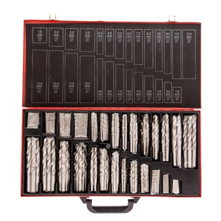 Набор сверл по металлу 1-13 мм 230 шт. HSS в металлическом кейсе Matrix 723230 купить в Кургане