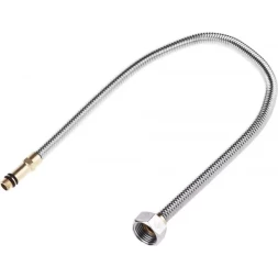 Подводка ЗУБР &quot;ЭКСПЕРТ&quot; сильфонная из нержавеющей стали, для смесителя, удлиненная, г/ш (гайка-штуцер), 1/2&quot;, 0,5м 51013-050