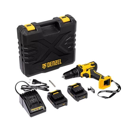 Дрель-шуруповерт аккумуляторная CDL-12-02BM, Li-Ion, 12 В, 2 акк.// Denzel 26105 купить в Кургане