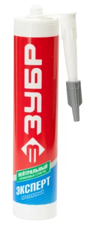Герметик силиконовый ЗУБР &quot;ЭКСПЕРТ&quot; прозрачный, нейтральный, 280мл 41237-2 купить в Кургане