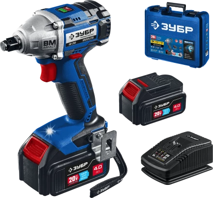 Ударный бесщеточный гайковерт, 2 АКБ T7 (4 Ач), в кейсе GB-250-42 серия «ПРОФЕССИОНАЛ» купить в Кургане