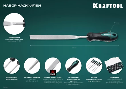 Набор надфилей KRAFTOOL 16030-6 купить в Кургане