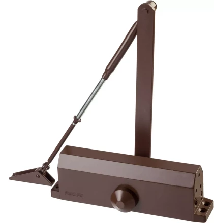 Доводчик дверной STAYER, для дверей массой до 100 кг, цвет коричневый 37917-100 купить в Кургане