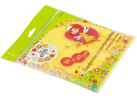 Салфетка универсальная из микрофибры голубая 300х300 мм Elfe 92302 купить в Кургане