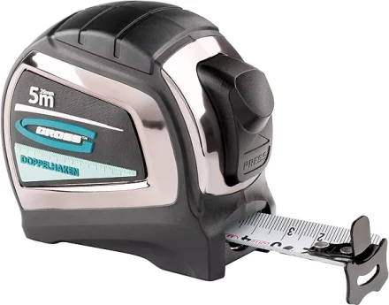 Рулетка &quot;Doppelhaken&quot; 5 м x 25 мм двухсторонний зацеп нейлон двуст. шкала автоматич  GROSS 31124 купить в Кургане
