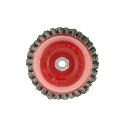 Щетка для УШМ 150 мм М14 &quot;чашка&quot; крученая проволока 0,8 мм MTX 74626 купить в Кургане