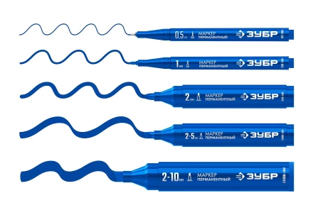 ЗУБР МП-300 синий, 2 мм перманентный маркер (06322-7) купить в Кургане