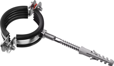 ЗУБР 1 1/2, цинк, 1 шт, трубный хомут с сантехнической шпилькой и дюбелем (37866-47-52) купить в Кургане