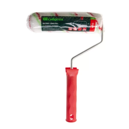 Валик &quot;Эмали&quot; , 180 мм, ворс 12 мм, D - 36 мм, D ручки - 6 мм, полиамид, полиакрил Сибртех 80200 купить в Кургане