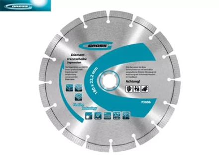 Диск алмазный 230 х 22,2 мм лазерная приварка сегментов сухое резание GROSS 73008 купить в Кургане