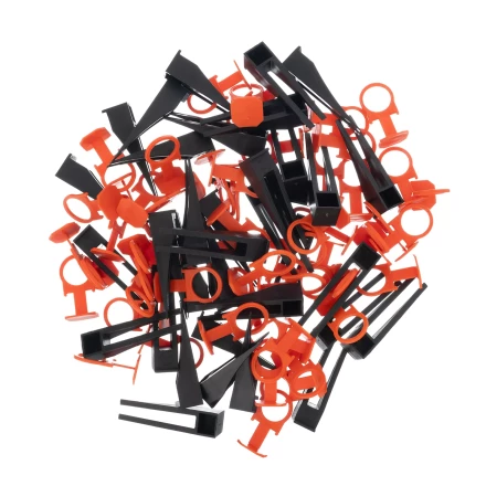 Комплект зажим + клин для системы выравнивания плитки СВП Кольцо, 50/50 шт. в ведре Сибртех 88112 купить в Кургане