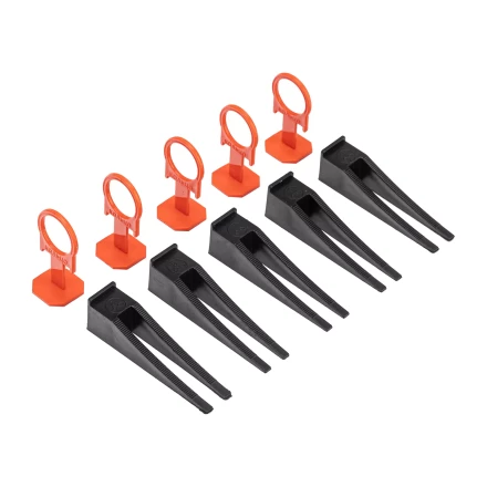 Комплект зажим + клин для системы выравнивания плитки СВП Кольцо, 50/50 шт. в ведре Сибртех 88112 купить в Кургане