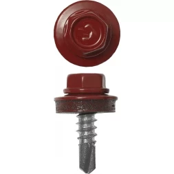 Саморезы ЗУБР "ПРОФЕССИОНАЛ" окраш., RAL 3003 рубин.-красн., для крепл. кров. матер. к металл. констр., 5.5x25мм, 420шт 4-300315-55-025-3003