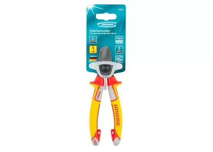 Кабелерез диэлектрические рукоятки до 1000 В трехкомпонентные рукоятки 160 мм GROSS 17725 купить в Кургане