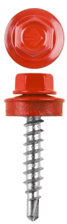 Саморезы ЗУБР &quot;ПРОФЕССИОНАЛ&quot; окраш., RAL 3003 рубин.-красн., для крепл. кров. матер. к дерев. обреш., 4.8x29мм, 400шт 4-300315-48-029-3003 купить в Кургане