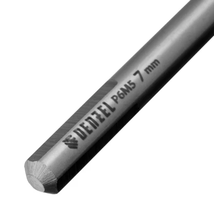 Сверло спиральное по металлу Denzel, 7,0 х 156 мм, Р6М5, Golden Tip, удлиненное, 718258 купить в Кургане