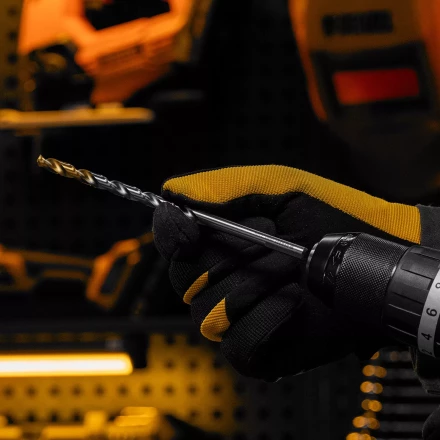 Сверло спиральное по металлу Denzel, 7,0 х 156 мм, Р6М5, Golden Tip, удлиненное, 718258 купить в Кургане