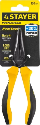 Тонкогубцы STAYER &quot;PROTech&quot;, эксцентриковое расположение шарнира, 160мм 22027-3-16_z02 купить в Кургане