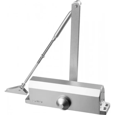 Доводчик дверной STAYER, для дверей массой до 100 кг, цвет серебро 37915-100 купить в Кургане