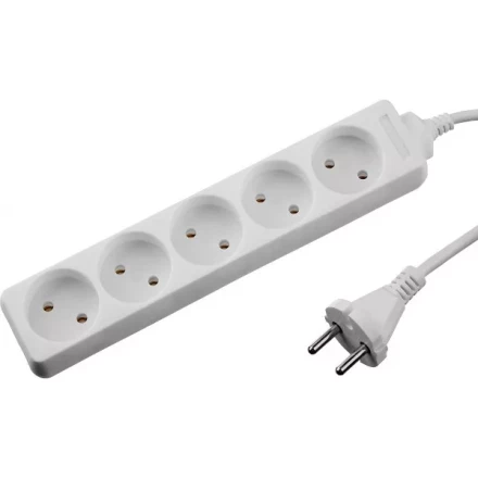 Удлинитель &quot;TOPELECTRO&quot; электрический, ПВС 2х1мм2, 5 гнезд, 3500 Вт, 1.5м, STAYER 55050-1.5 купить в Кургане