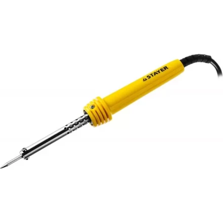 Паяльник MAXTerm с пластмассовой рукояткой, жало - конус, STAYER 55305-30, 30 Вт 55305-30 купить в Кургане