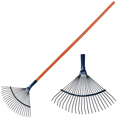 Веерные грабли с деревянным черенком стальные усилинные покрытые эпоксидом PALISAD LUXE 61790 купить в Кургане