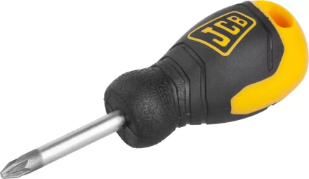 Отвертка JCB, хромомолибденовая сталь S2, двухкомпонентная рукоятка, магнитный наконечник, PZ №2х40мм JSD006 купить в Кургане