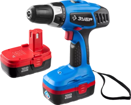 Дрель-шуруповерт 2 АКБ ЗДА-18-2 КИН20 серия ПРОФЕССИОНАЛ купить в Кургане