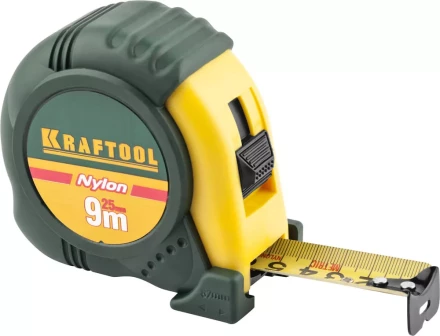 Рулетка KRAFTOOL &quot;EXPERT&quot; с нейлоновым покрытием, обрезин корпус, 9/25мм 34122-09_z01 купить в Кургане
