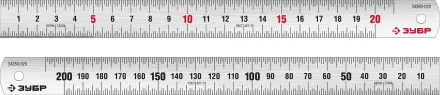 ЗУБР Про-20, длина 0.20 м, усиленная нержавеющая линейка, Профессионал (34280-020) купить в Кургане