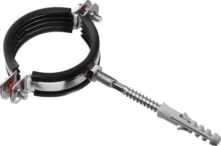 ЗУБР 2, цинк, 1 шт, трубный хомут с сантехнической шпилькой и дюбелем (37866-59-65) купить в Кургане