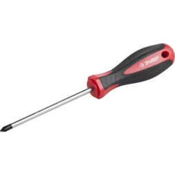 Отвертка ЗУБР "МАСТЕР", Cr-v, эргономичная двухкомпонентная рукоятка, PH1x100мм 25062-1-100_z03