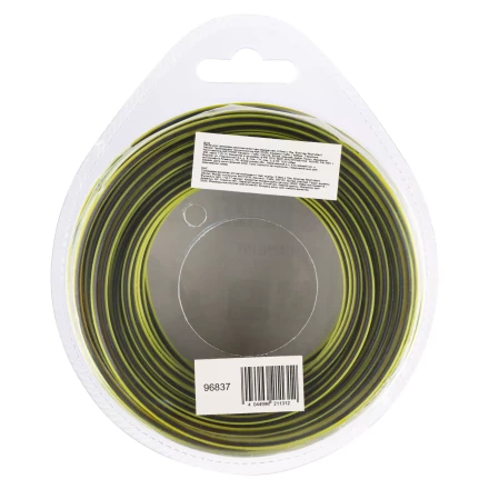 Леска для триммера двухкомпонентная квадратная, 2,0мм х 15м, блистер SkyCutter Denzel 96837 купить в Кургане