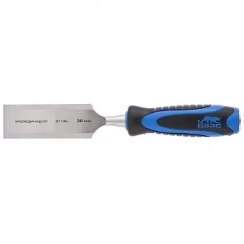 Долото-стамеска,плоская,38мм, двухкомпонентная рукоятка,металлический затыльник БАРС 24659 купить в Кургане