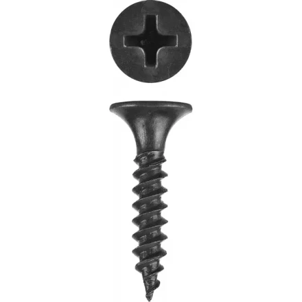 Саморезы фосфатированные с мелкой резьбой, гипсокартон-металл, ЗУБР 300015-35-019, PH2, 3,5 x 19 мм, 2500 шт 300015-35-019 купить в Кургане