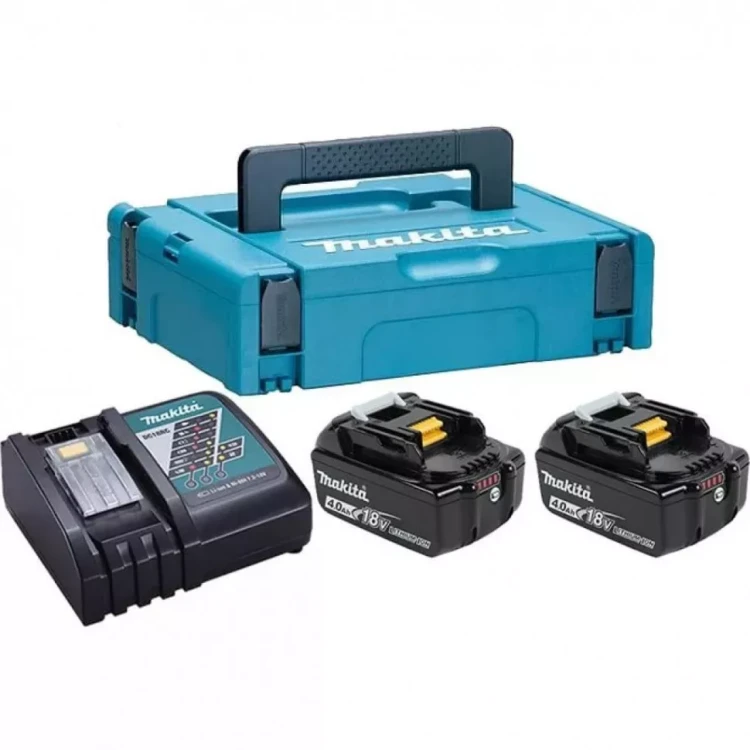 Набор 2 аккумулятора Makita BL 1840B 198310-8, 4 Ач и Зарядное устройство DC 18 RC в MakPac купить в Кургане