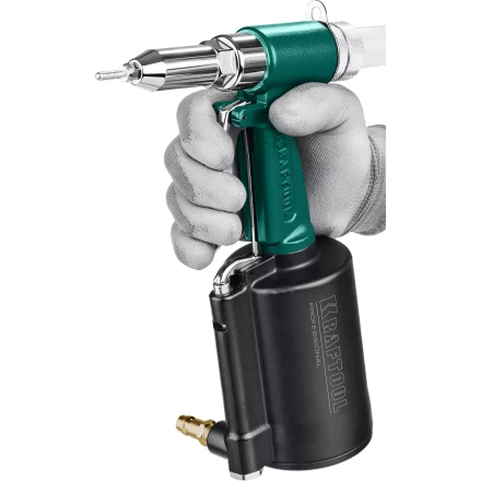 Заклепочник пневматический KRAFTOOL, корпус из алюминия, для заклепок из нержавеющей стали, 2,4-3,2-4-4,8мм 31184 купить в Кургане