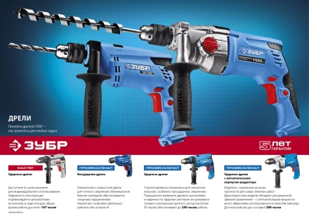 Дрель ударная ДУ-710 ЭРМ2 серия МАСТЕР купить в Кургане