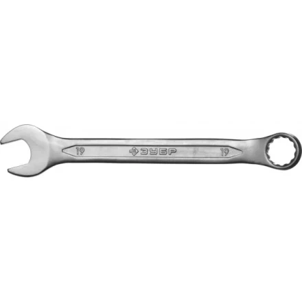 Ключ ЗУБР &quot;МАСТЕР&quot; гаечный комбинированный, Cr-V сталь, хромированный, 19мм 27087-19 купить в Кургане