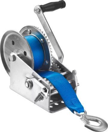 Лебедка ручная барабанная ЗУБР &quot;ПРОФЕССИОНАЛ&quot;, тяговая, ленточная, 1,1т, 10м 43115-1.1 купить в Кургане