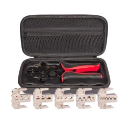 Пресс-клещи КВТ CTD+5 с механизмом быстрой смены матриц: комплект из 5 шт. для опрессовки (набор) (101859)