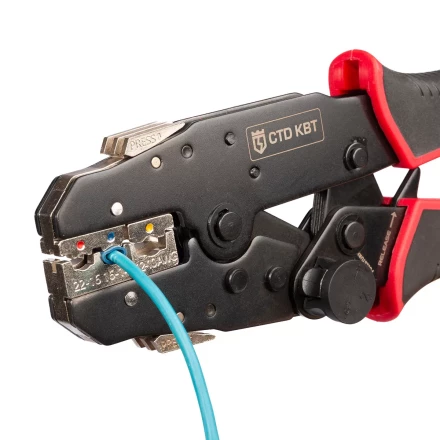 Пресс-клещи КВТ CTD+5 с механизмом быстрой смены матриц: комплект из 5 шт. для опрессовки (набор) (101859) купить в Кургане