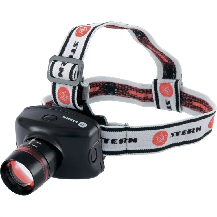 Фонарь наголовный Zoom 3W LED CRE Q5 160 Лм 100 м 3 режима 100% - 50% - стробоскоп 3хААА Stern 90567 купить в Кургане